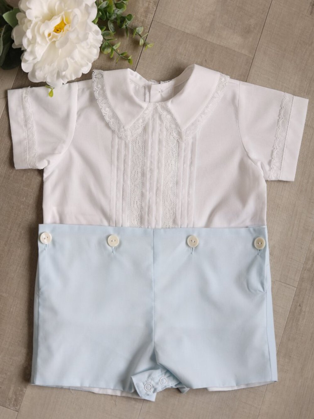White and Blue Heirloom Bobby Suit Ring Bearer Portrait Special Occasion NWT